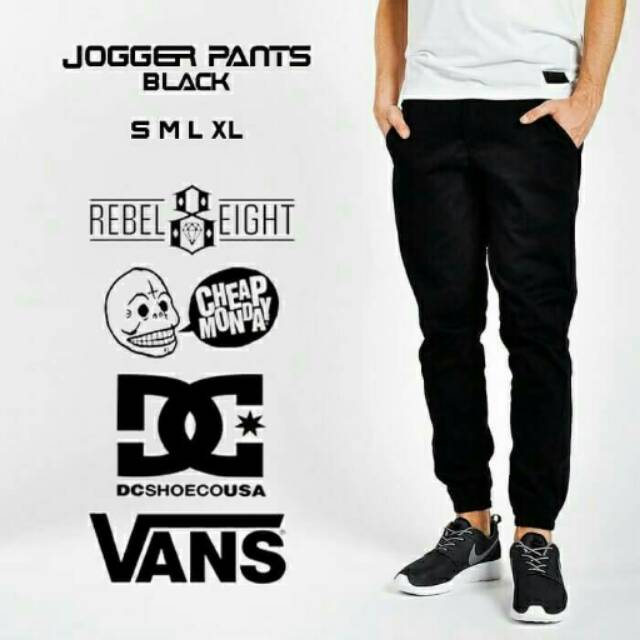CELANA JOGGER PANJANG HITAM POLOS