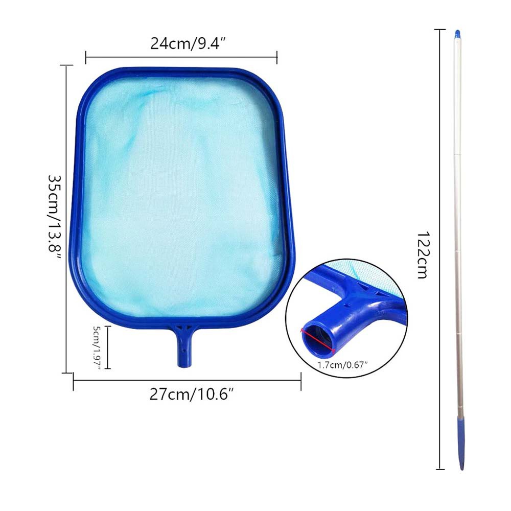 LANFY Portable Pool Skimmer Debris Cleaning Net Swimming Pool Cleaner Rubbish Professional Fountain Pond Maintenance Mesh With Adjustable Telescopic Pole Leaf Catcher/Multicolor