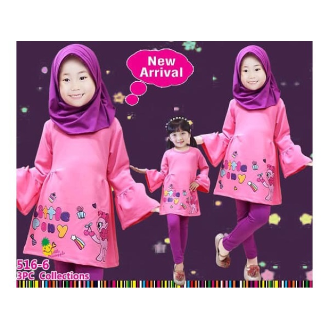 Setelan hijab little pony