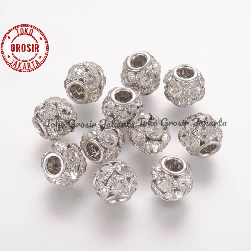 Charm Pembatas Gelang Emas Kristal Premium Quality 8 Mm 10 Mm