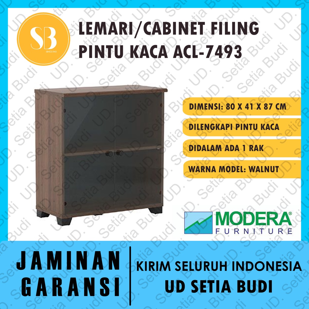 Lemari Arsip / Filing Cabinet + Pintu Kaca Modera ACL-7493 A-Class