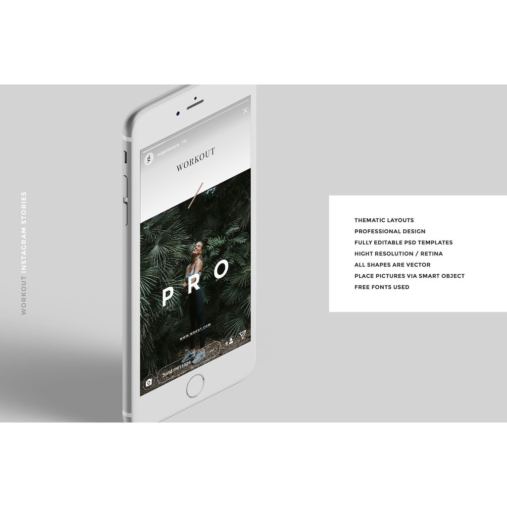Workout PSD Instagram Stories - Adobe Photoshop &amp; Illustrator