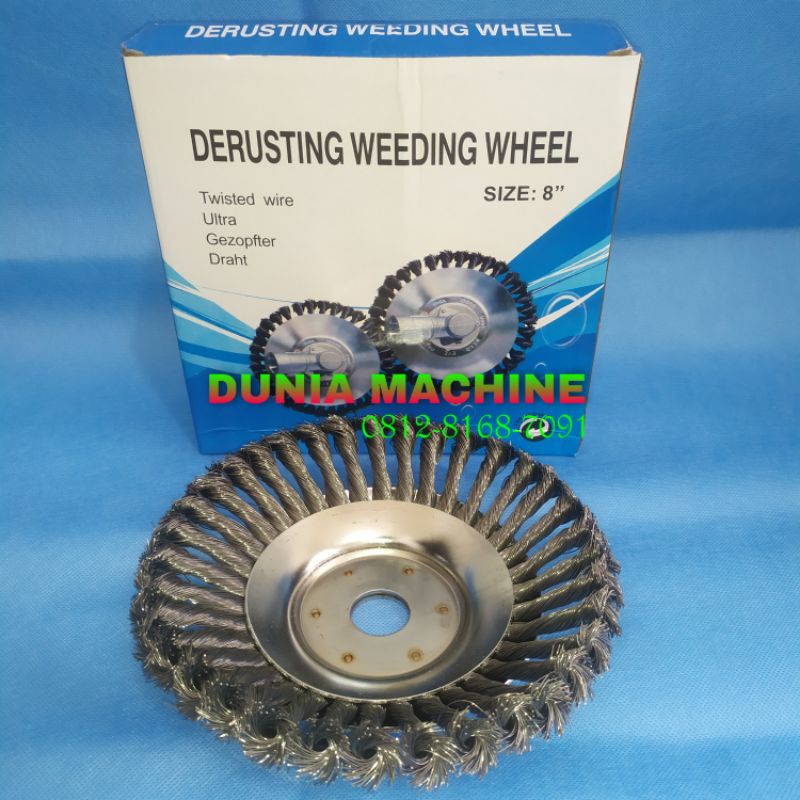 Mata Pisau Potong Rumput Sikat kawat Baja 8 inch