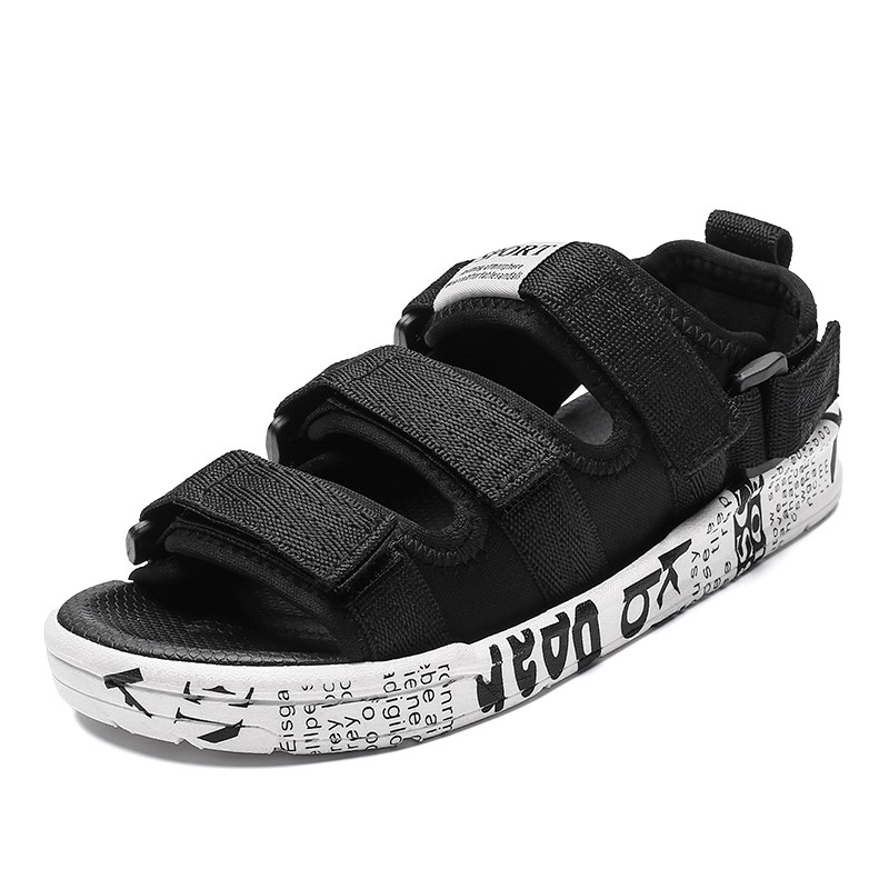 Sandal Velcro Musim Panas Anak Laki-laki Baru Kasual Pantai Non-slip Penggunaan Ganda Ukuran 28-36