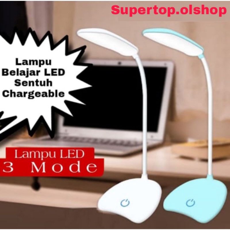 LAMPU BELAJAR LED RECHARGEABLE / DESK LAMP LED⭐ Supertop ⭐