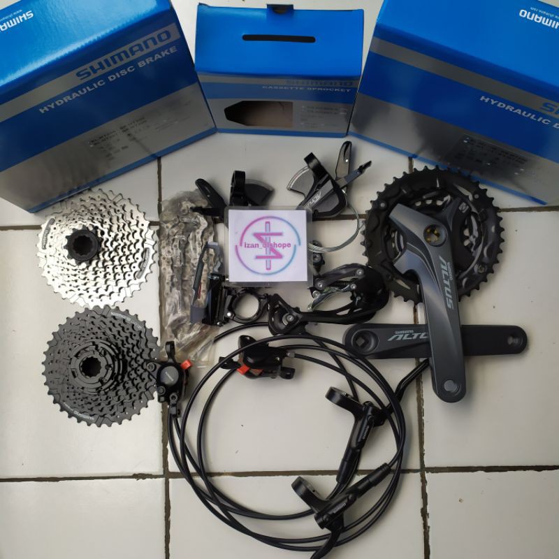 Grupset Groupset Shimano ALTUS M2000 9 Speed Full Rem+Rotor