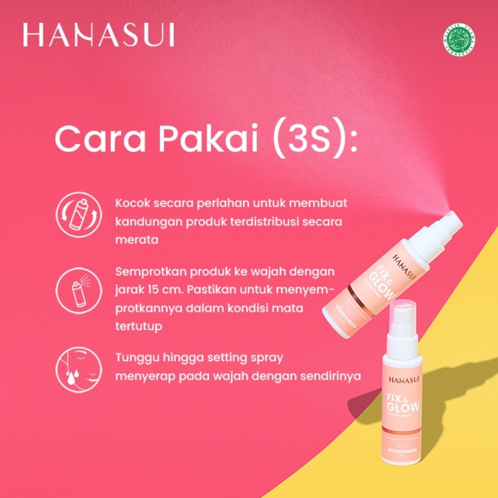 Hanasui Fix &amp; Glow Setting Spray - 60ml