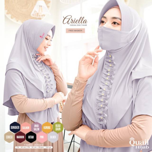 ARIELLA HIJAB BERGO ORI BY QUAIL HIJAB