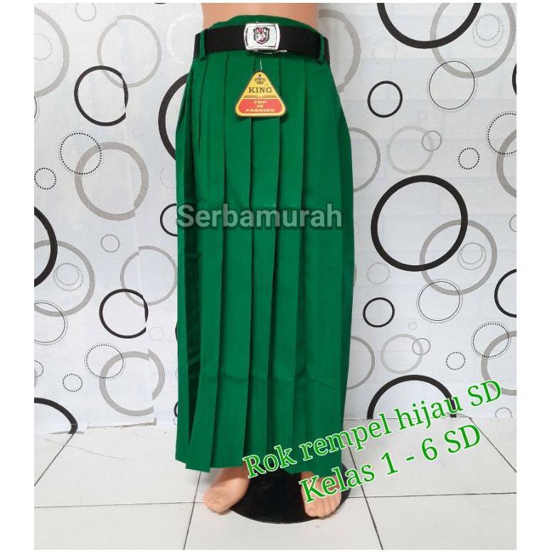 Rok Rempel Hijau Rok Hijau Panjang Sekolah Mi
