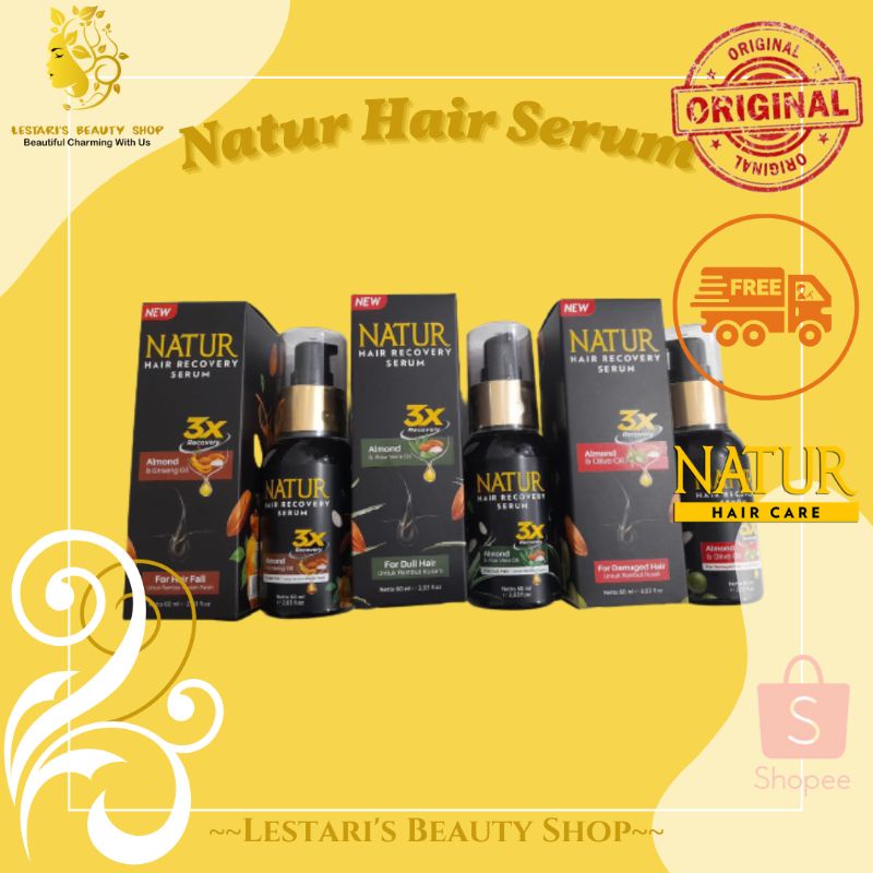 NATUR HAIR SERUM 60 ML | SERUM RAMBUT | NATUR