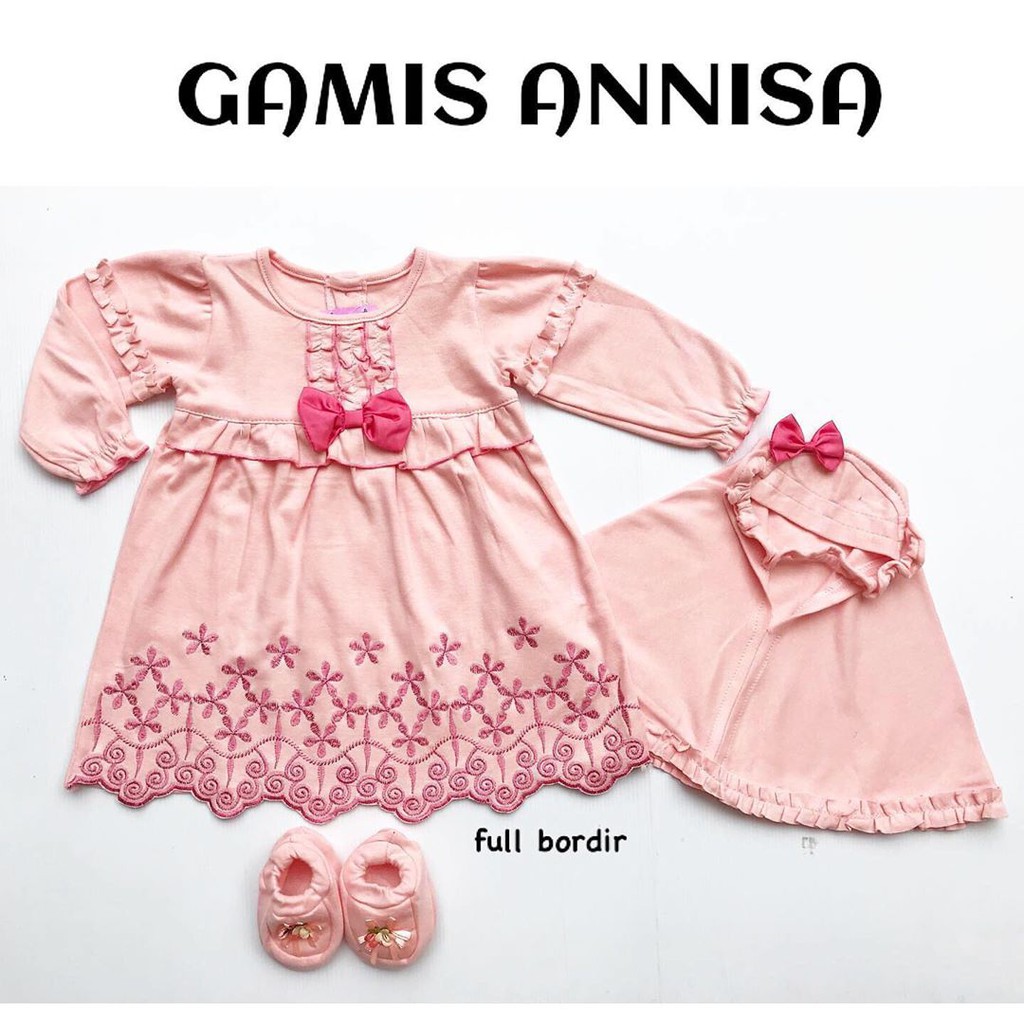 100% gamis set ANNISA / AMIRAH SET Dress Muslim Anak Perempuan Terbaru Terlaris Murah Setelan Anak Bayi Perempuan Cewe