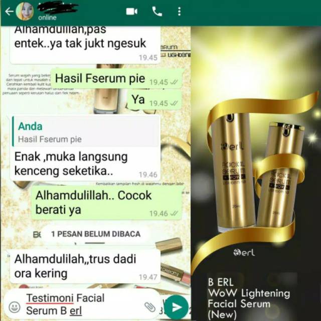 B ERL FACIAL SERUM COSMETICS -ALEXAGROSIR