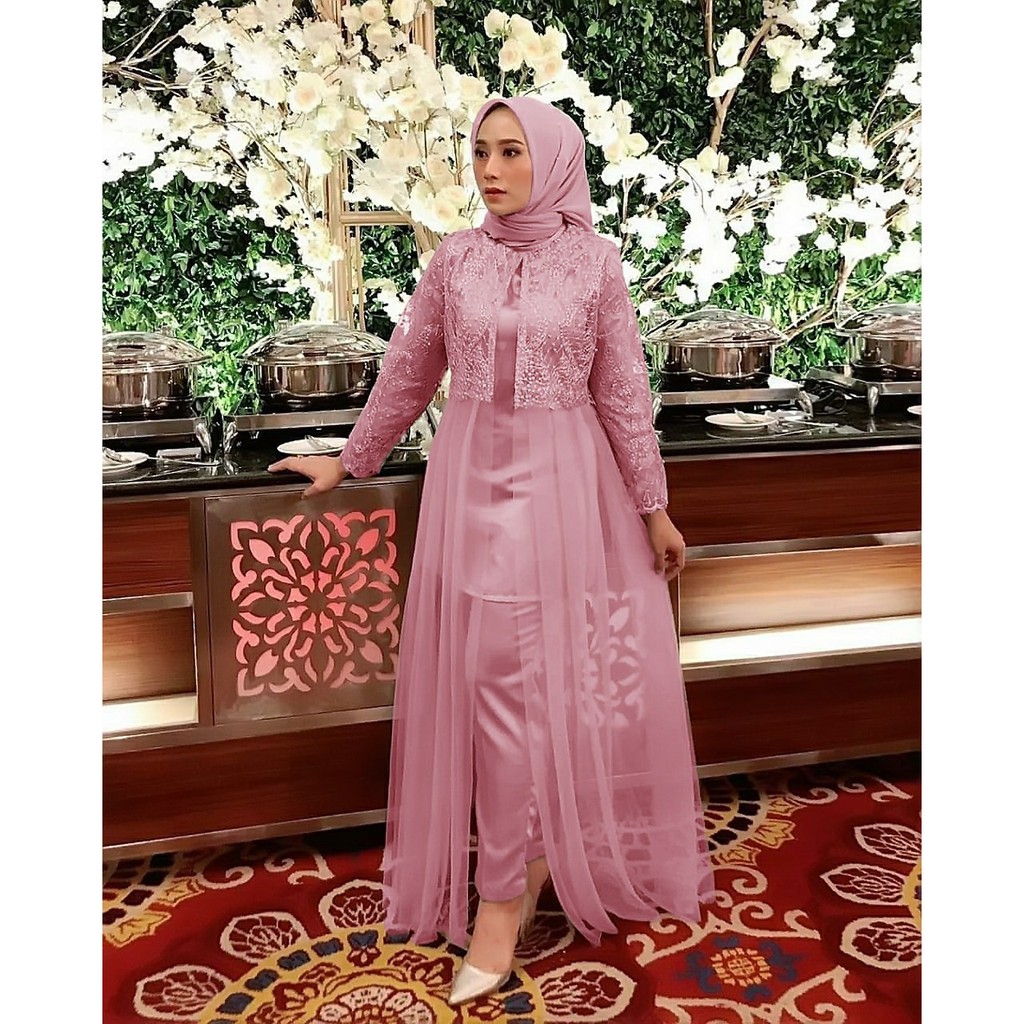 SET ATTELIER JUMBO BRUKAT/ SET WANITA KONDANGAN/SET GAMIS MUSLIM/SETELAN WANITA TERBARU/SET IMPORT-2