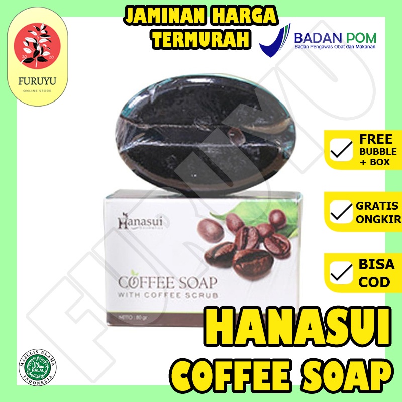 Hanasui Coffee Soap  Sabun Kopi with Coffee Scrub  80gr   Original