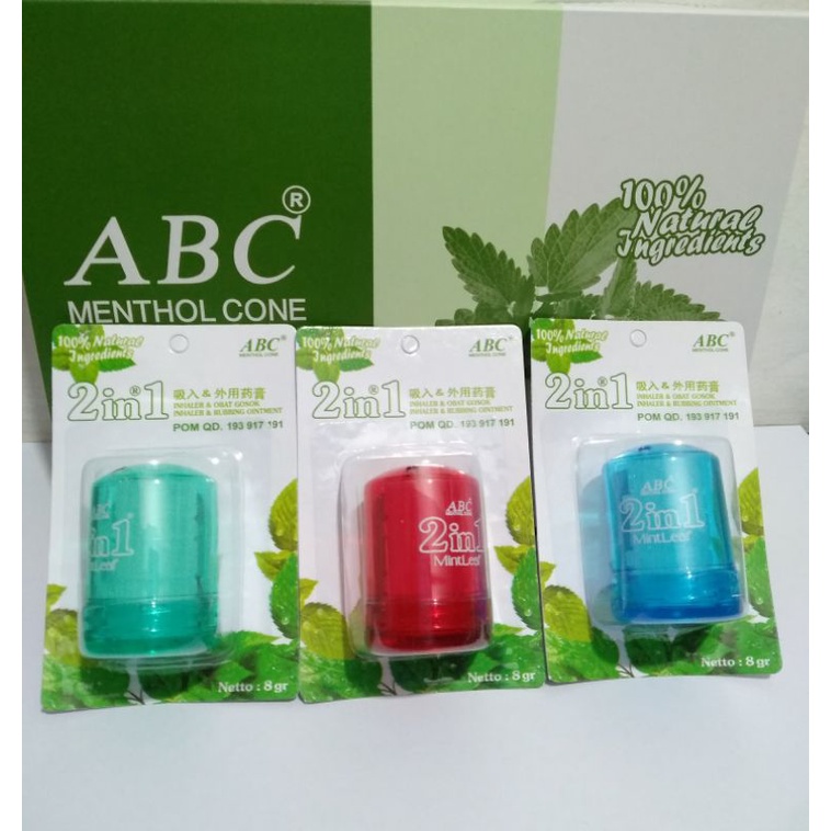 Menthol Cone ABC Inhaler & Obat Gosok kecil 8gr