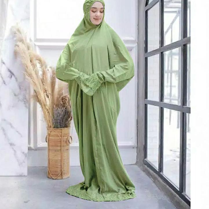 HOT SALE  Mukena siti Khadijah Terusan katun bordir Khodijah dewasa pasteleena original/promo BISA