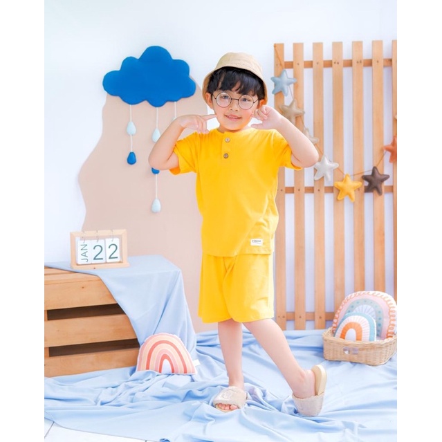 Setelan Kancing Anak Unisex Neeca Kiddos Junior Size 2-4 Tahun