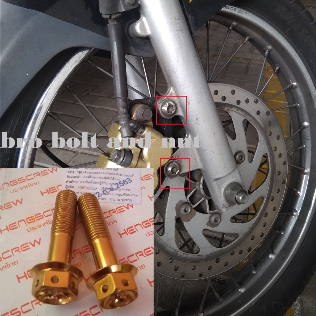 Baut Probolt Kaliper Caliper Breket Disc Depan Yamaha Scorpio Old New Original Heng isi 2 Pcs