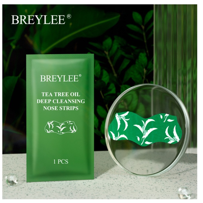 [BPOM] BREYLEE Tea Tree Blackhead Mask Nose Strips - Masker Hidung Pembersih/Pengangkat Komedo (1 Strip)