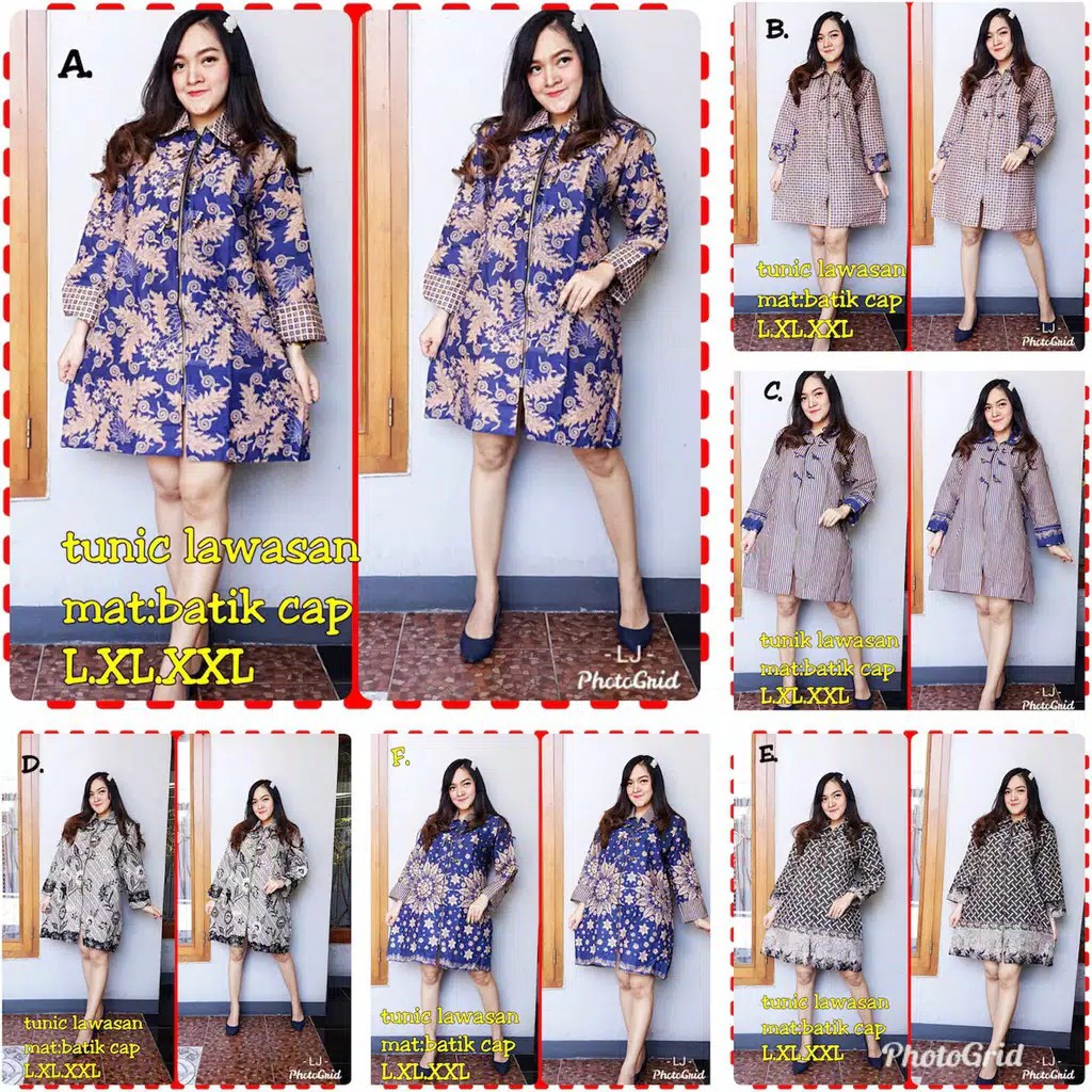 ZIPPER TUNIK LAWASAN TUNIC BATIK BUSUI RISLETING MODERN SERAGAM KERJA KANTOR MUSLIM CAP CANTIK SYARI