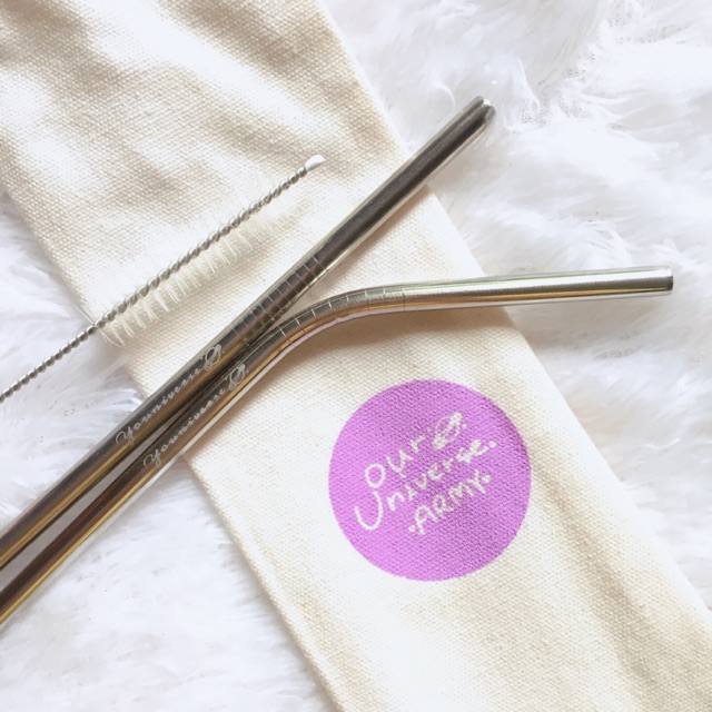 [kstuffind] Stainless Straw BTS ARMY Youniverse sedotan stainless