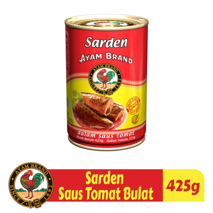 

f0fbfe00 Sarden Kaleng Saus Tomat Bulat Ayam Brand 425Gr Isi 2 Pcs Ds1Gk