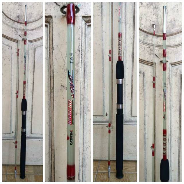 Joran Fiber Glass Catfish HARUKO Panjang 1 65 meter Dilengkapi DRAT pada Sambungan