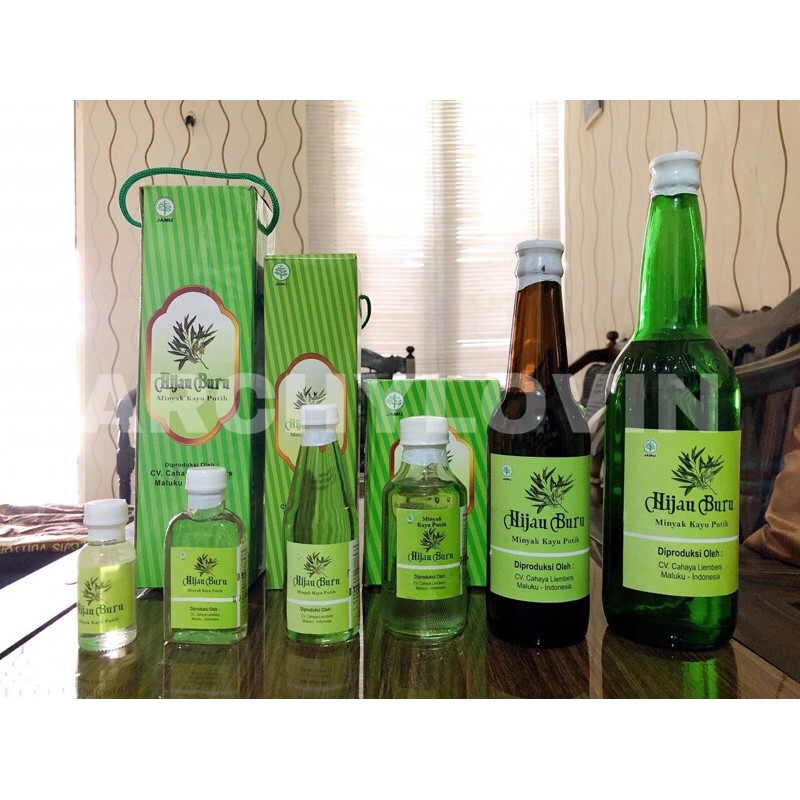 ASLI AMBON 100% MINYAK KAYU PUTIH HIJAU BURU [Botol Kaca]