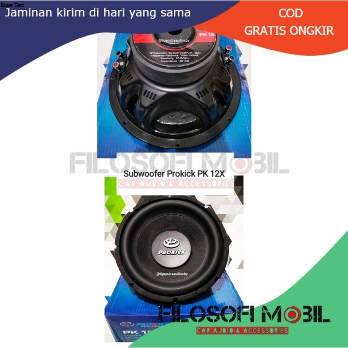 SUBWOOFER 12 INCH PROKICK PK 12X - fm