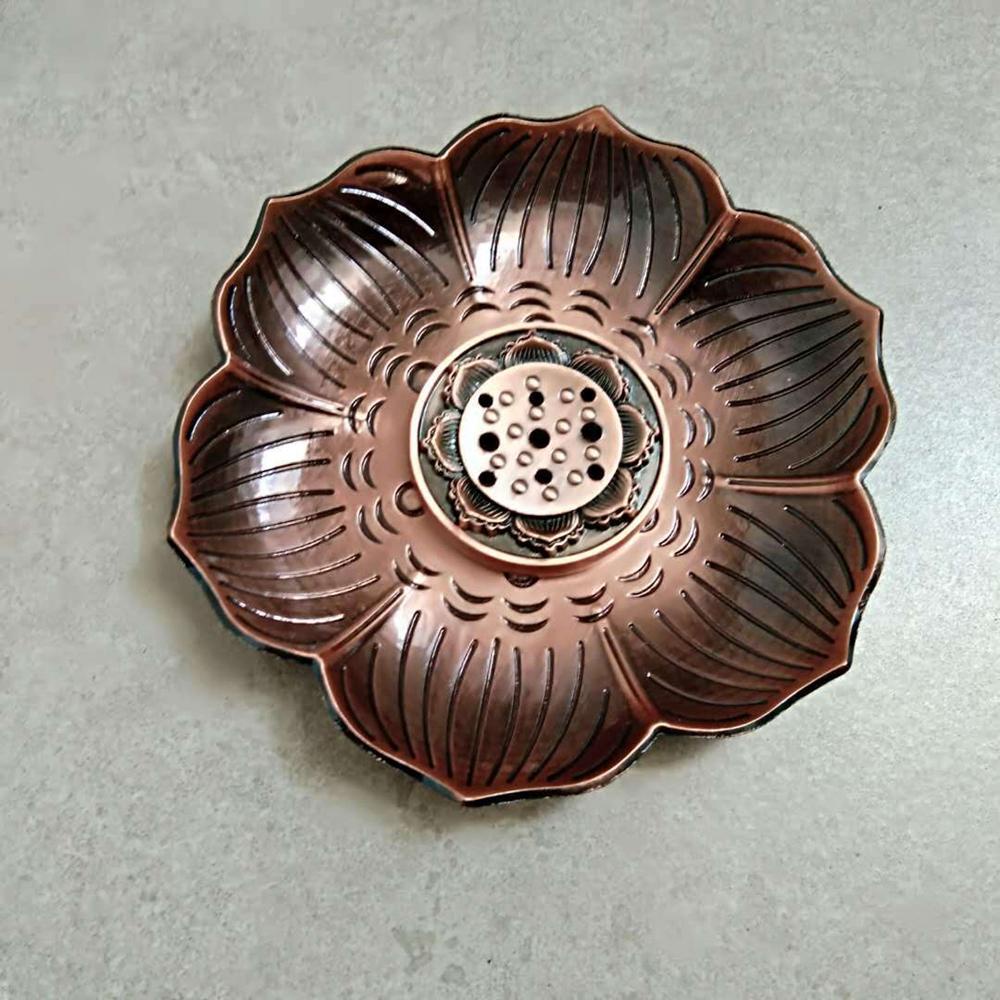 Agustina Dupa Censers Zinc Alloy Retro Kerucut Buddhism Fragrance Plate Dekorasi Rumah Kantor