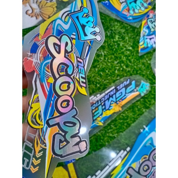 STRIPING SCOOPY NEW 2021 TRANSPARAN HOLOGRAM MAHKOT