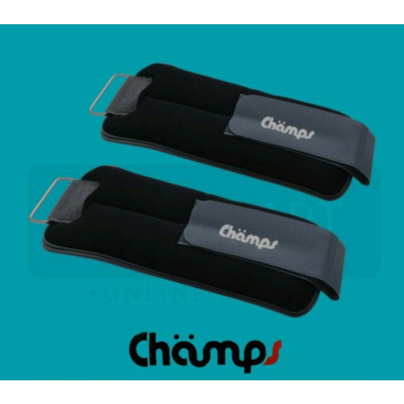 CHAMPS PEMBERAT PERGELANGAN KAKI DAN TANGAN 1KG HITAM/ACE SOFT ANKLE/WRIST WEIGHT 1KG/