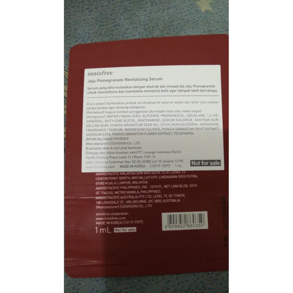 Innisfree Jeju Pomegranate Revitalizing Serum 1ml