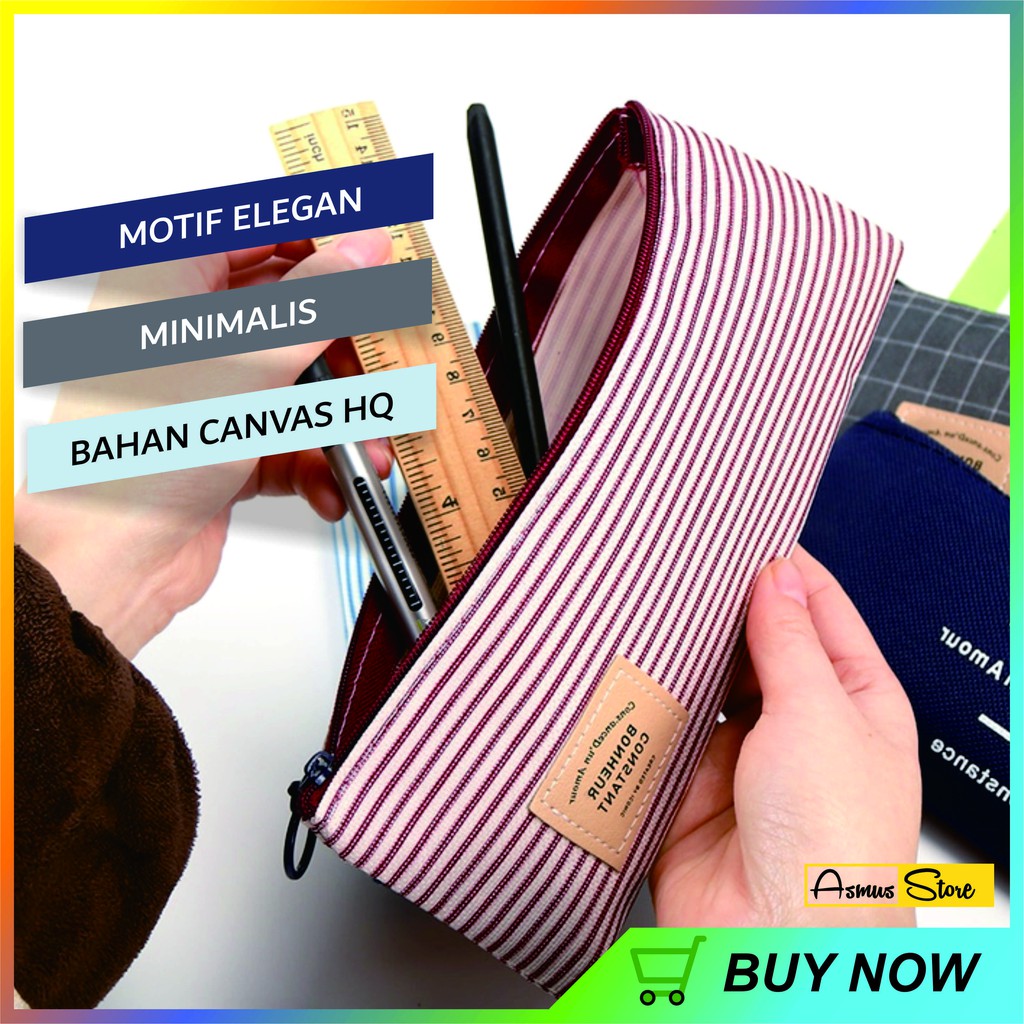 

Tempat wadah kotak alat tulis pulpen pensil import murah korea motif elegan Bonheur Constant