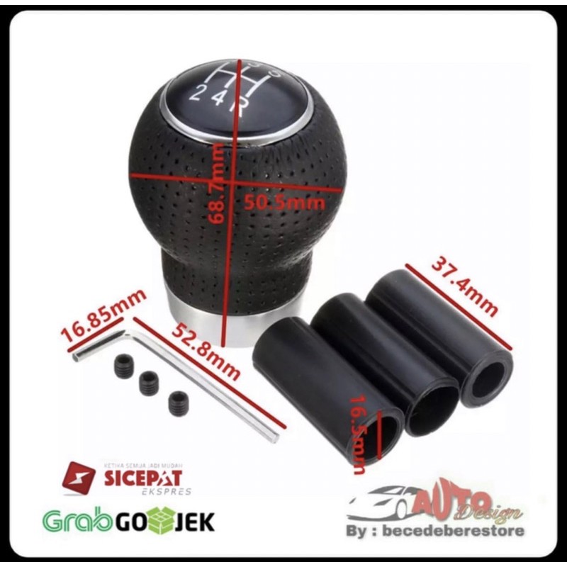 GEAR SHIFT KNOB MOBIL UNIVERSAL 5 SPEED