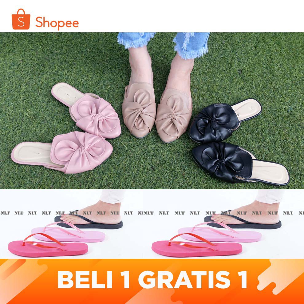 BELI 1 GRATIS 1 - Flat Shoes PITA IKAT