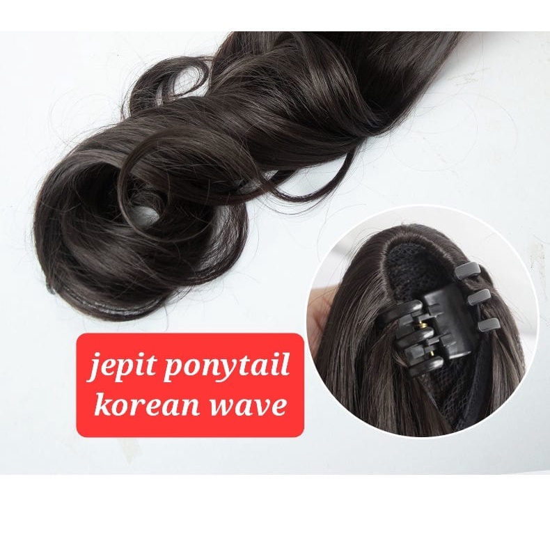 JEPIT RAMBUT PONYTAIL 50 CM KUNCIRAN RAMBUT PALSU WIG KOREA IMPORT HAIRCLIP HAIR EXTENSION