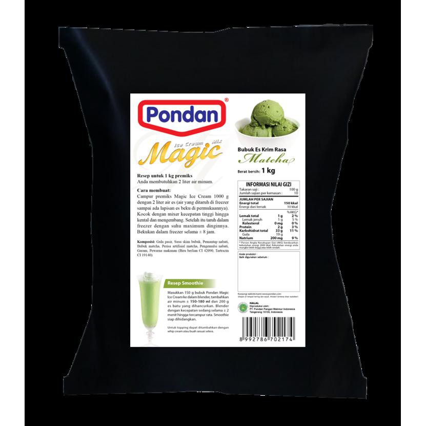 

8P0F Bahan Eskrim Pondan Matcha 1Kg / Rasa Greentea Duo3