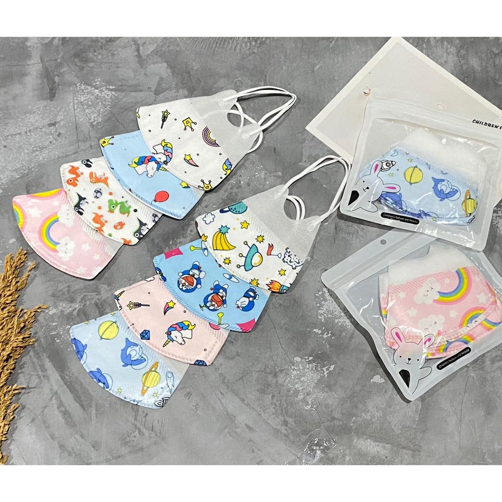TERMURAH MASKER DUCKBILL ANAK KARAKTER CWOK CWEK 3 PLY ANAK USIA 4-12 THN ISI 1PCS