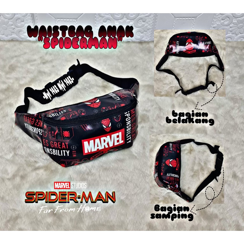 MURAH BANGET!!! Wesbag anak laki laki motif superhero model terbarlu/ Waistbag anak murah/tas anak