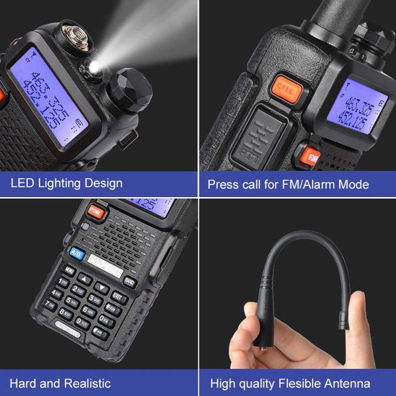 HT MERODITH UV5R Walkie Talkie Dual Band 5W 128CH UHF+VHF handy talkie