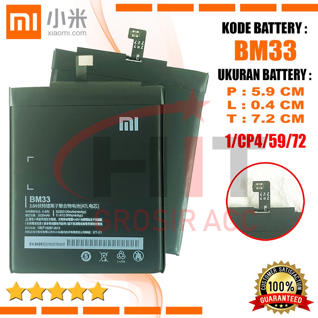 Baterai Battery Original XIAOMI BM-33, BM33, Mi 4i, Mi4i