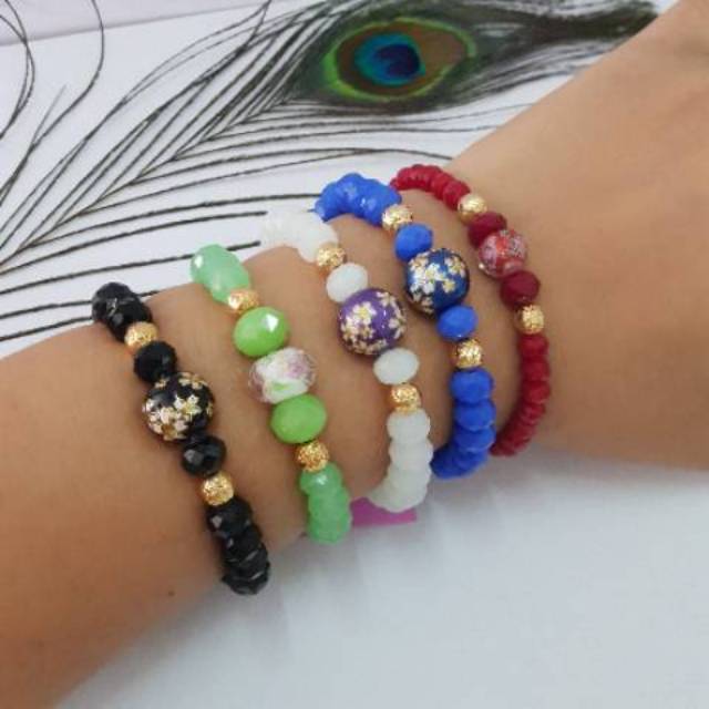 Gelang Emas Manik Kadar 375/8k / gelang emas tali kadar 375/8k