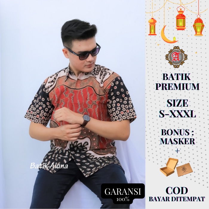 Baju Batik Pria Terbaik Kemeja Batik Pria Lengan Pendek Baju Kemeja Fashion PriaBatik Solo Terbaru K