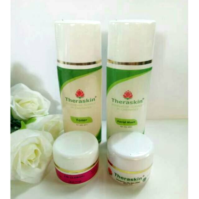 PAKET GLOWING OILY  THERASKIN