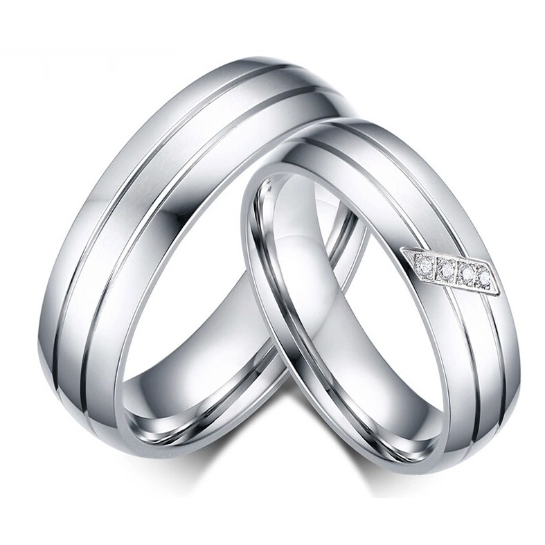 [BEST SELLER] Cincin Couple Titanium / Cincin Couple Ring / Couple Pasangan / Cincin Tunangan C009