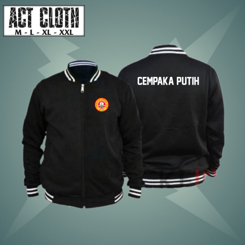 JAKET BASEBALL CEMPAKA PUTIH