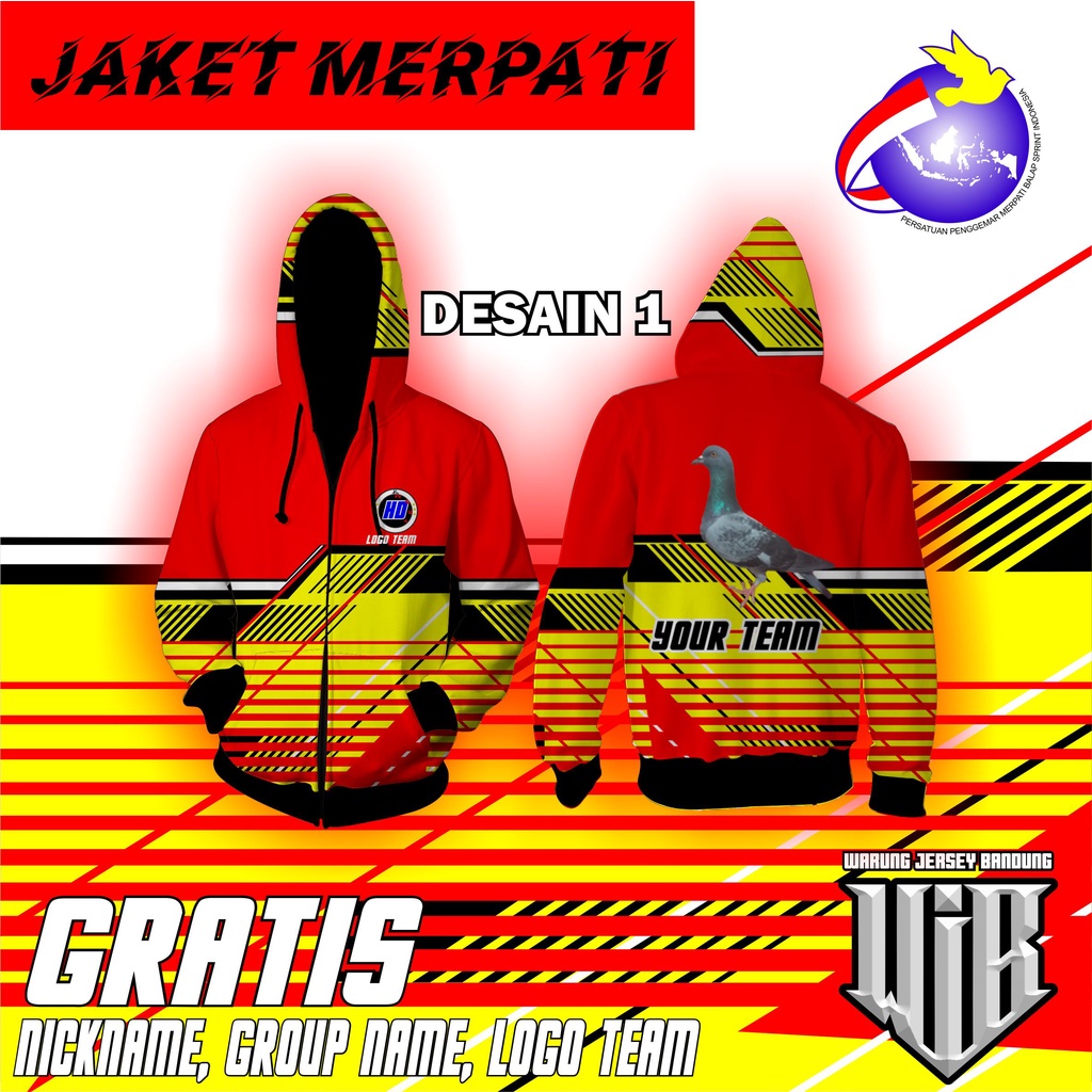 JAKET PRIA MERPATI, JAKET COSTUME PRINTING