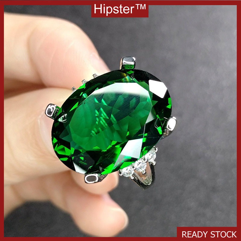 Best Selling Fashion Luxury Inlaid Emerald Ring