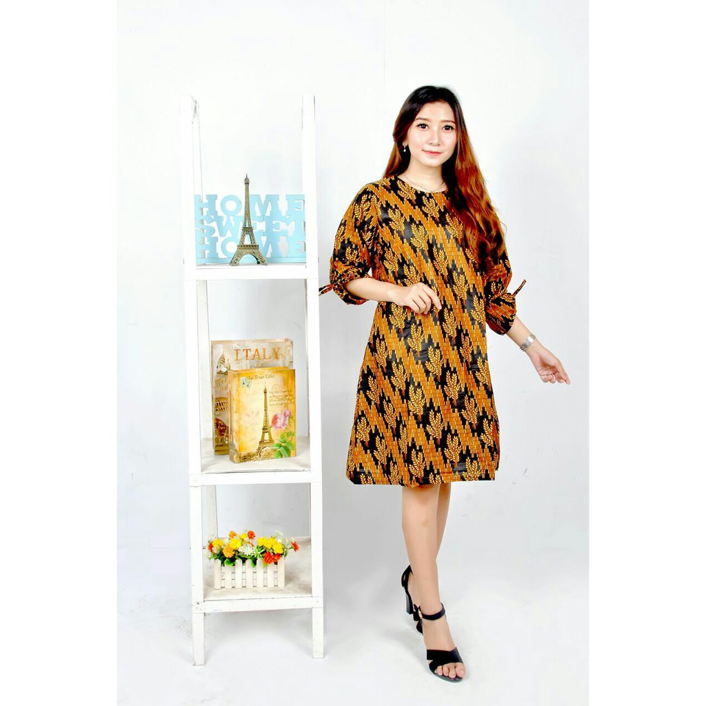 Hot Promo Tunik Batik Wanita Atasan Batik Seragam Guru Baju Kerja Modern